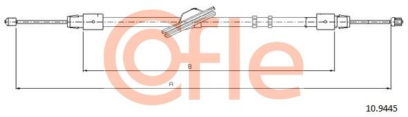 COFLE 92.10.9445 Cable Pull, parking brake