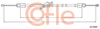 Cable Pull, parking brake COFLE 92.10.9445
