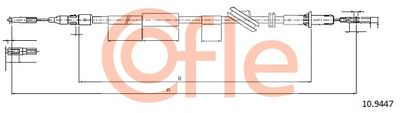 Cable Pull, parking brake COFLE 92.10.9447