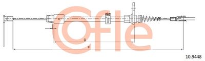 Cable Pull, parking brake COFLE 92.10.9448