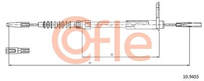 Cable Pull, parking brake COFLE 92.10.9455