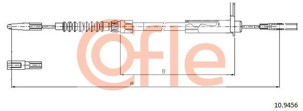COFLE 92.10.9456 Cable Pull, parking brake