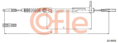 Cable Pull, parking brake COFLE 92.10.9456