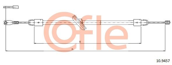 COFLE 92.10.9457 Cable Pull, parking brake