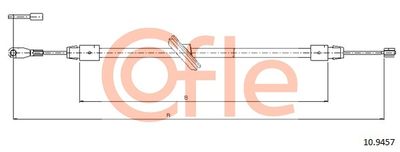 Cable Pull, parking brake COFLE 92.10.9457