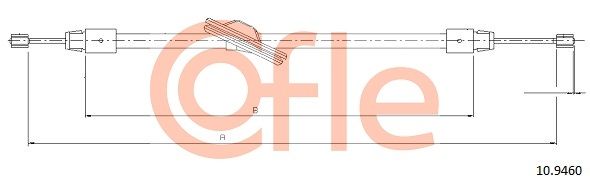 COFLE 92.10.9460 Cable Pull, parking brake
