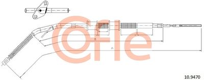 Cable Pull, parking brake COFLE 92.10.9470