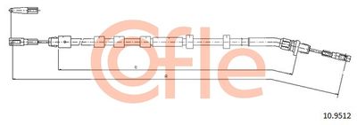 Cable Pull, parking brake COFLE 92.10.9512