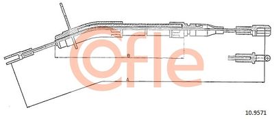 Cable Pull, parking brake COFLE 92.10.9571