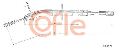 Cable Pull, parking brake COFLE 92.10.9572
