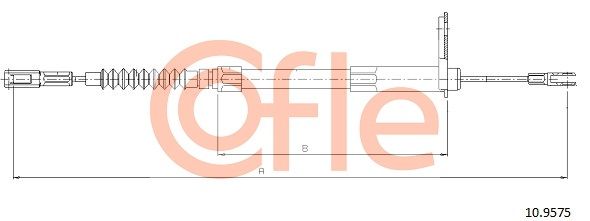 COFLE 92.10.9575 Cable Pull, parking brake