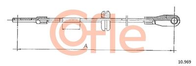 Cable Pull, parking brake COFLE 92.10.969