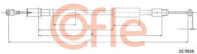 Cable Pull, parking brake COFLE 92.10.9836