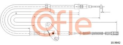 Cable Pull, parking brake COFLE 92.10.9842