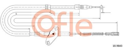 Cable Pull, parking brake COFLE 92.10.9843