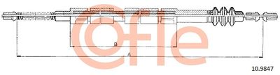 Cable Pull, parking brake COFLE 92.10.9847