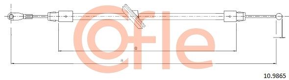 COFLE 92.10.9865 Cable Pull, parking brake