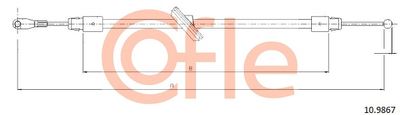 Cable Pull, parking brake COFLE 92.10.9867