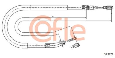 Cable Pull, parking brake COFLE 92.10.9873