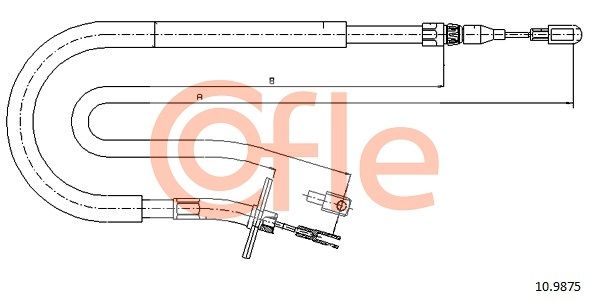 COFLE 92.10.9875 Cable Pull, parking brake