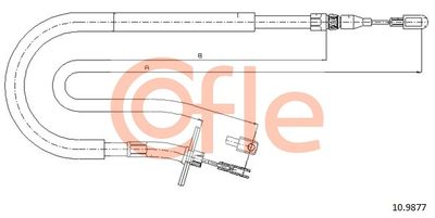 Cable Pull, parking brake COFLE 92.10.9877