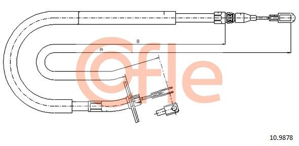 COFLE 92.10.9878 Cable Pull, parking brake