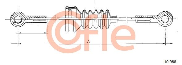 COFLE 92.10.988 Cable Pull, parking brake
