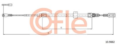 Cable Pull, parking brake COFLE 92.10.9882