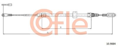 Cable Pull, parking brake COFLE 92.10.9884