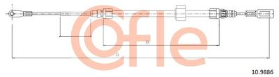 Cable Pull, parking brake COFLE 92.10.9886