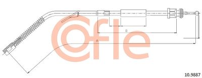 Cable Pull, parking brake COFLE 92.10.9887