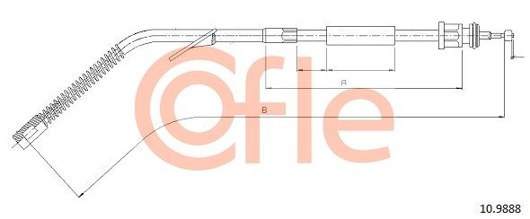 COFLE 92.10.9888 Cable Pull, parking brake