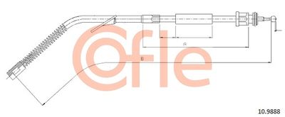Cable Pull, parking brake COFLE 92.10.9888