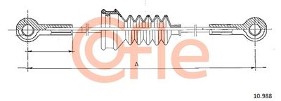 Cable Pull, parking brake COFLE 92.10.988