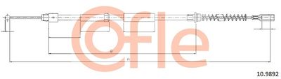 Cable Pull, parking brake COFLE 92.10.9892