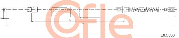 COFLE 92.10.9893 Cable Pull, parking brake