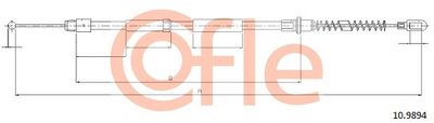Cable Pull, parking brake COFLE 92.10.9894