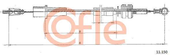 COFLE 92.11.150 Accelerator Cable