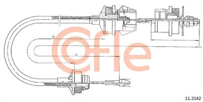 Cable Pull, clutch control COFLE 92.11.2142