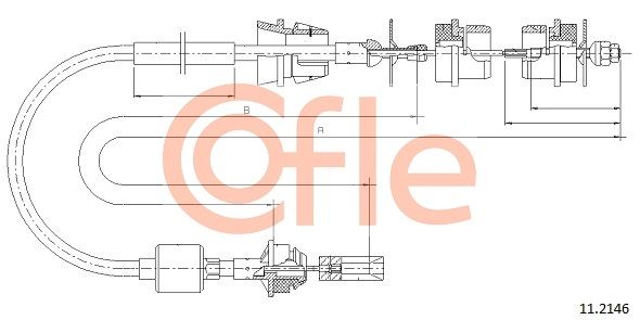 COFLE 92.11.2146 Cable Pull, clutch control