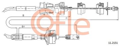 Cable Pull, clutch control COFLE 92.11.2151