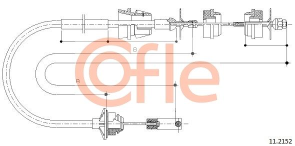 COFLE 92.11.2152 Cable Pull, clutch control