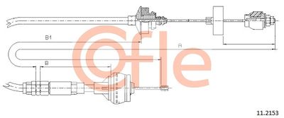 Cable Pull, clutch control COFLE 92.11.2153
