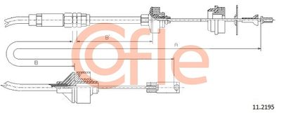 Cable Pull, clutch control COFLE 92.11.2195