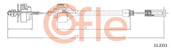 COFLE 92.11.2211 Cable Pull, clutch control