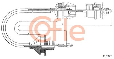 Cable Pull, clutch control COFLE 92.11.2242