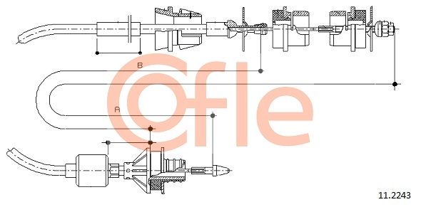 COFLE 92.11.2243 Cable Pull, clutch control