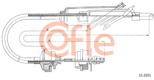 COFLE 92.11.2251 Cable Pull, clutch control