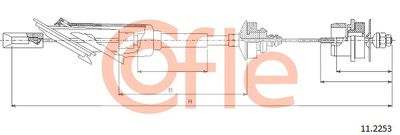 Cable Pull, clutch control COFLE 92.11.2253