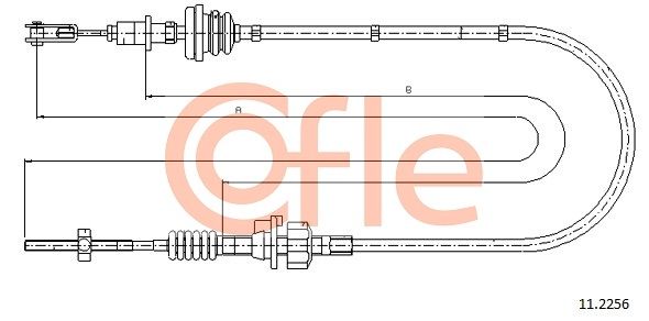 COFLE 92.11.2256 Cable Pull, clutch control